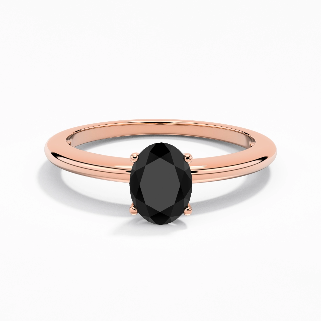 Classique Simple Ovale Coupé Bague de fiançailles
