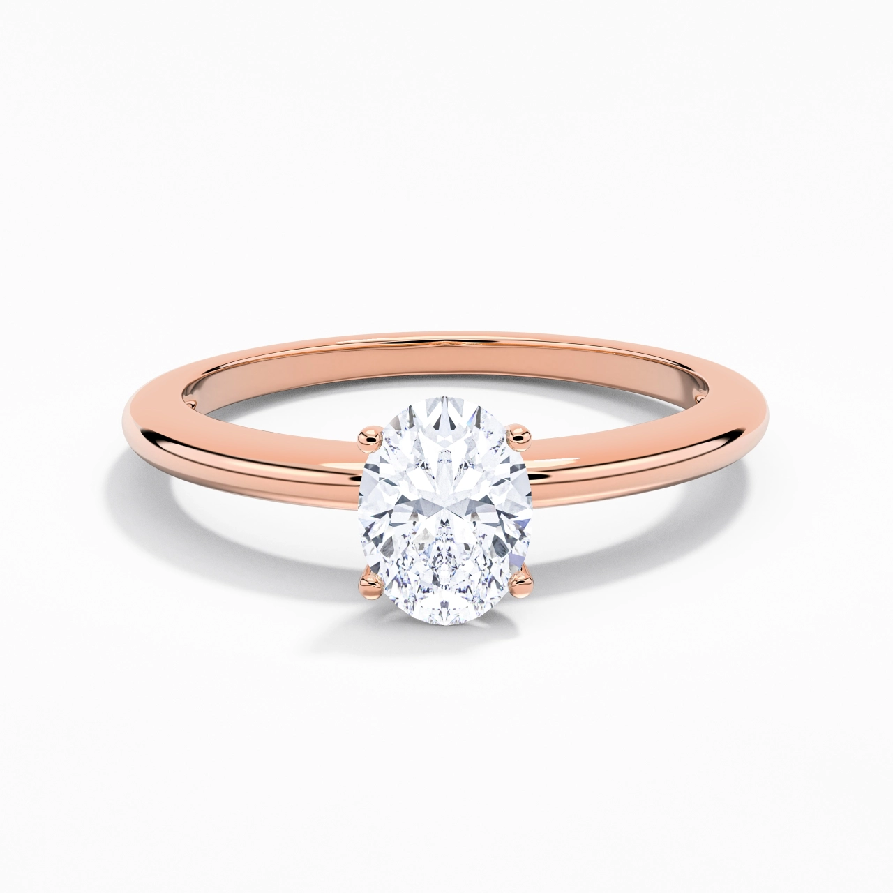 Classic Simple Oval Cut Engagement Ring