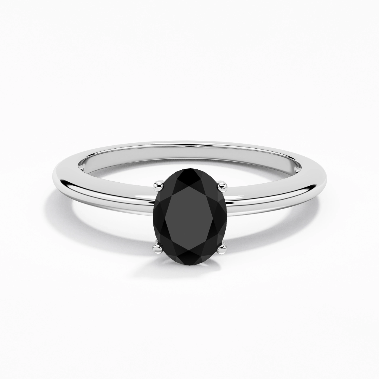 Classique Simple Ovale Coupé Bague de fiançailles