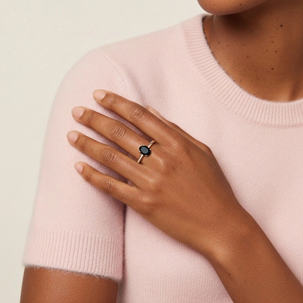 Classic Simple Oval Cut Engagement Ring