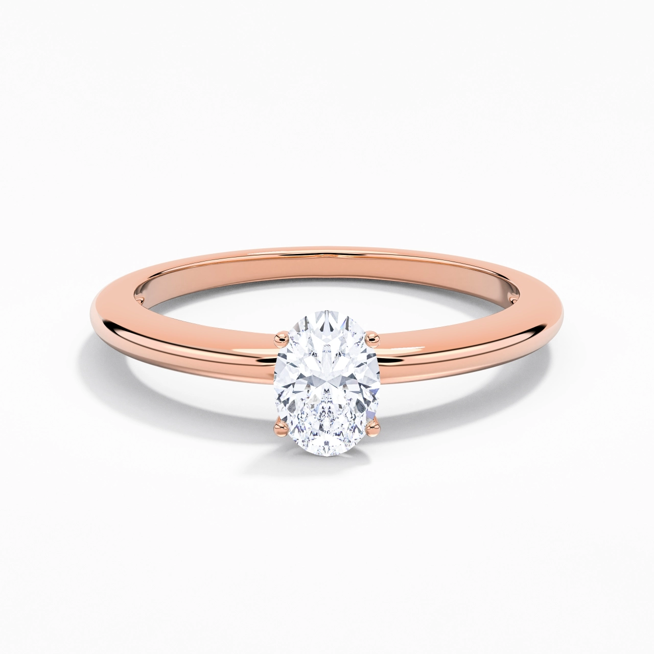 Classic Simple Oval Cut Engagement Ring