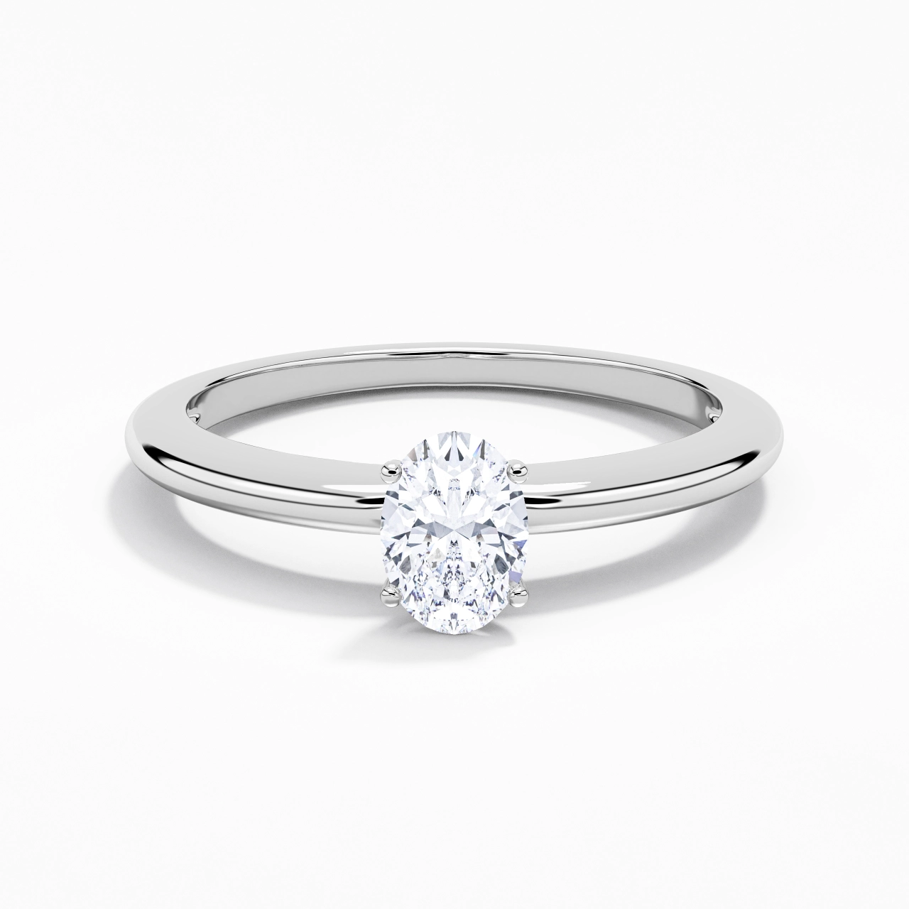 Classic Simple Oval Cut Engagement Ring