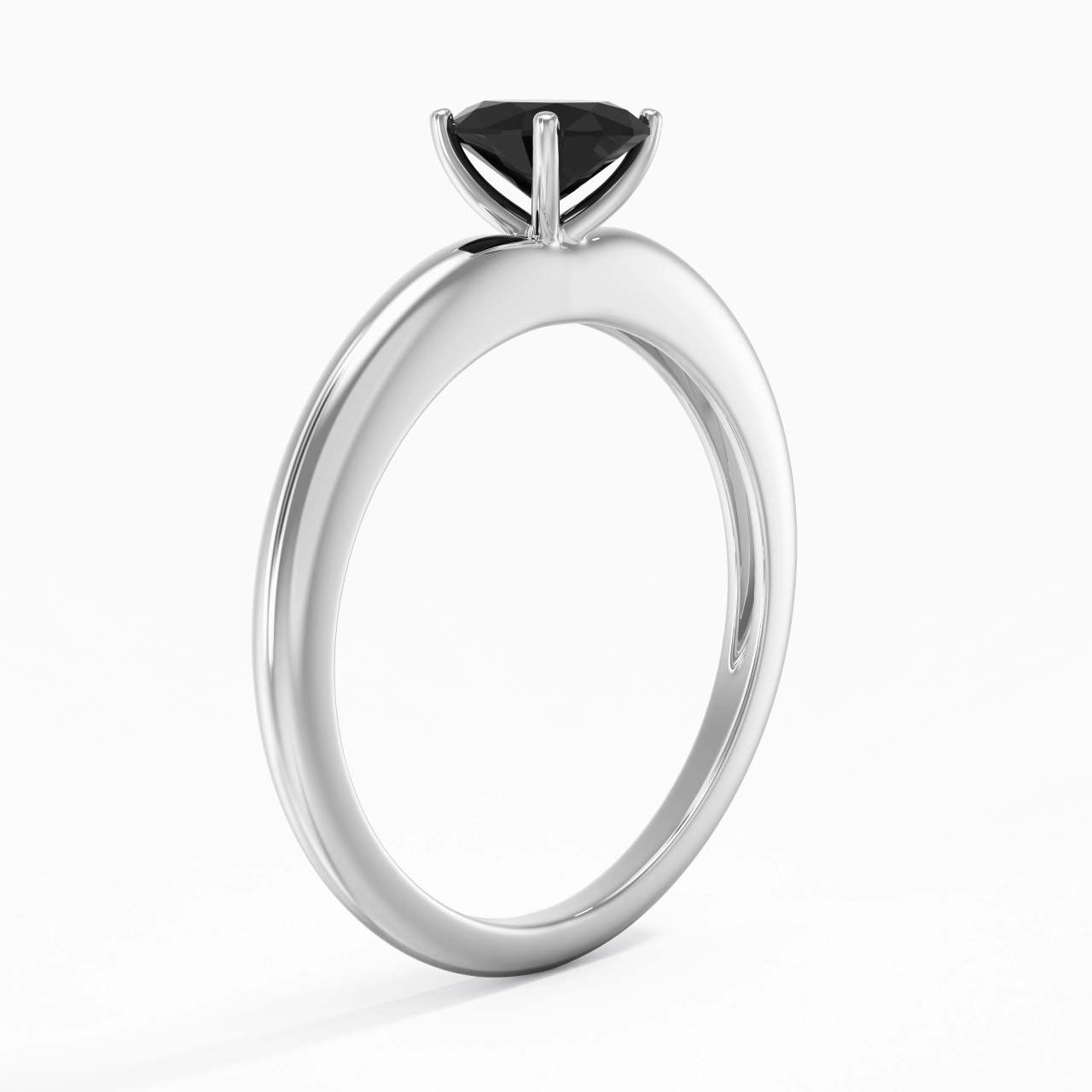Classique Simple Ovale Coupé Bague de fiançailles