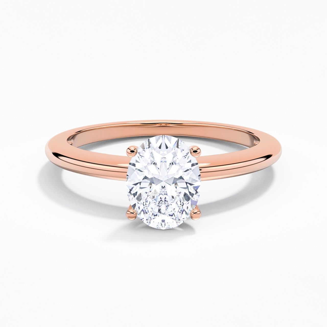 Classic Simple Oval Cut Engagement Ring