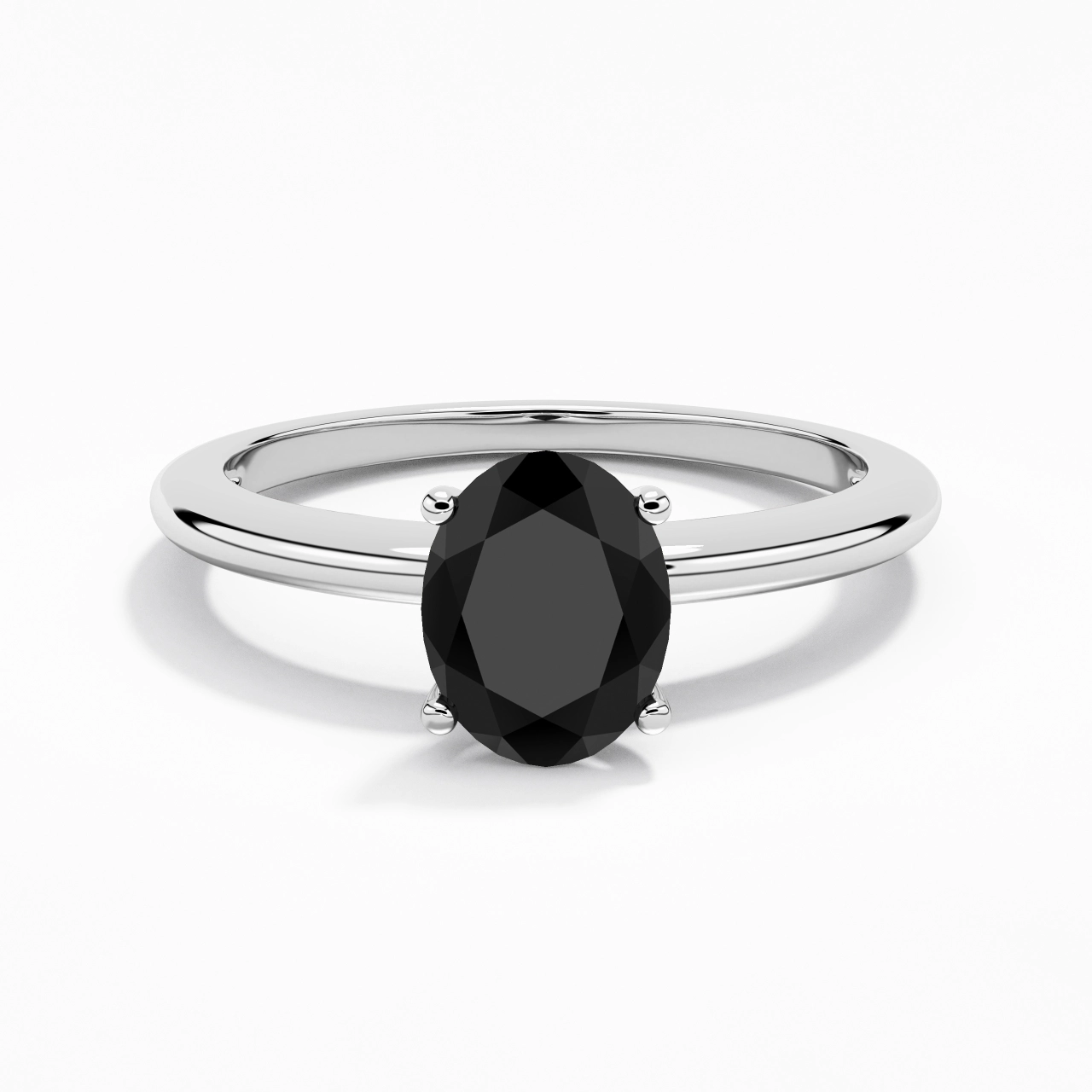 Classique Simple Ovale Coupé Bague de fiançailles