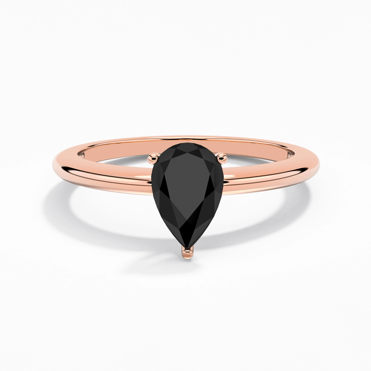 Classique Simple Poire Coupé Bague de fiançailles