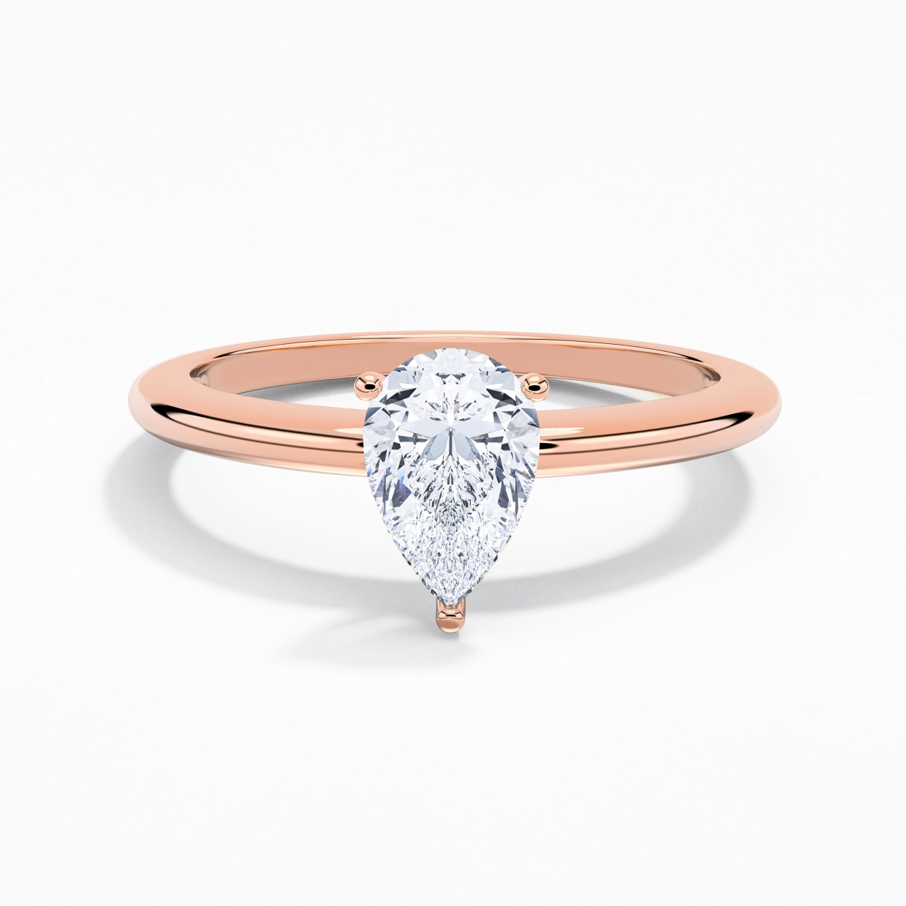 Classic Simple Pear Cut Engagement Ring