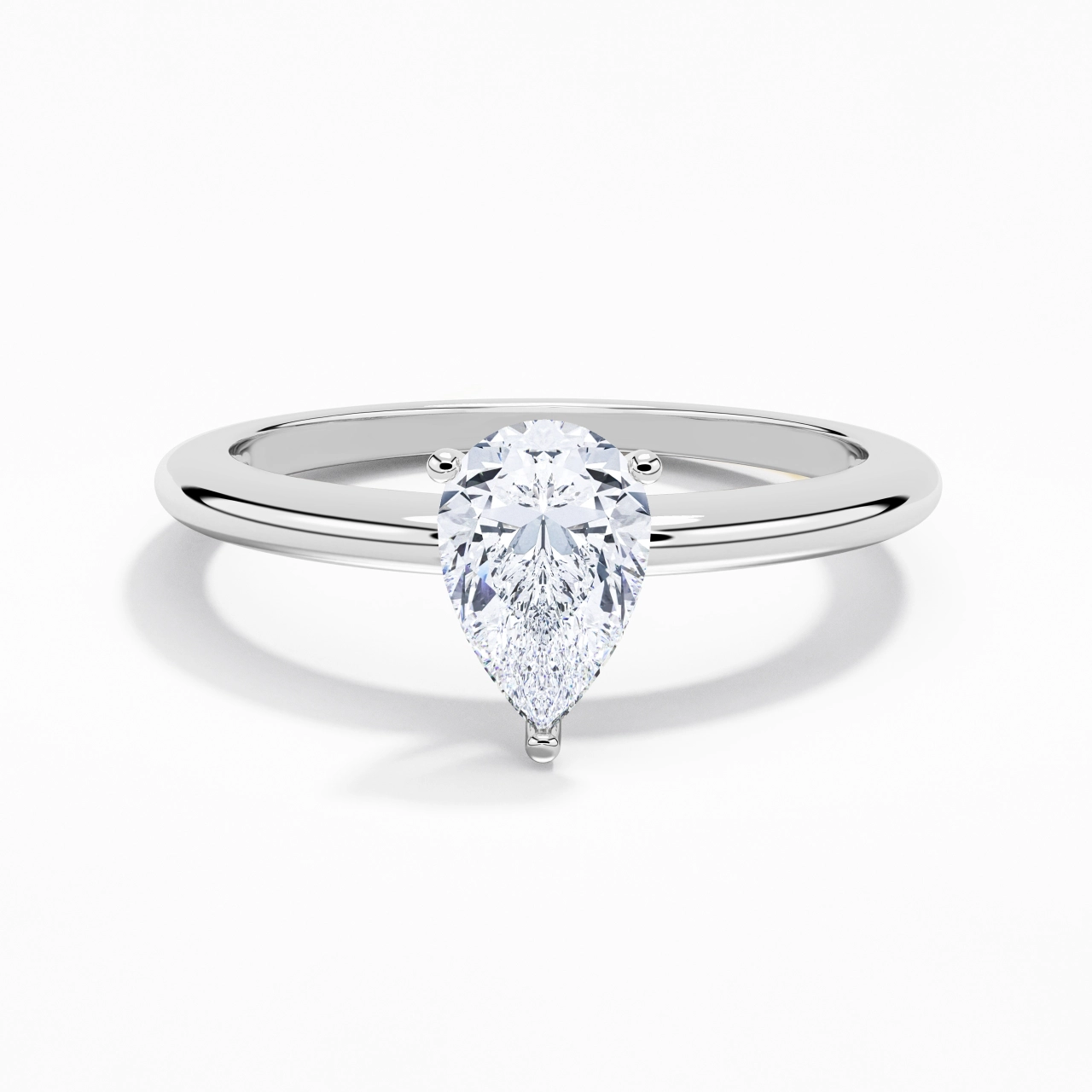 Classic Simple Pear Cut Engagement Ring