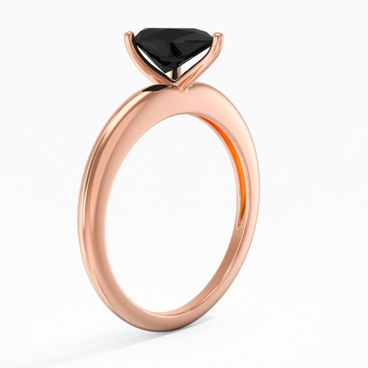 Classique Simple Poire Coupé Bague de fiançailles
