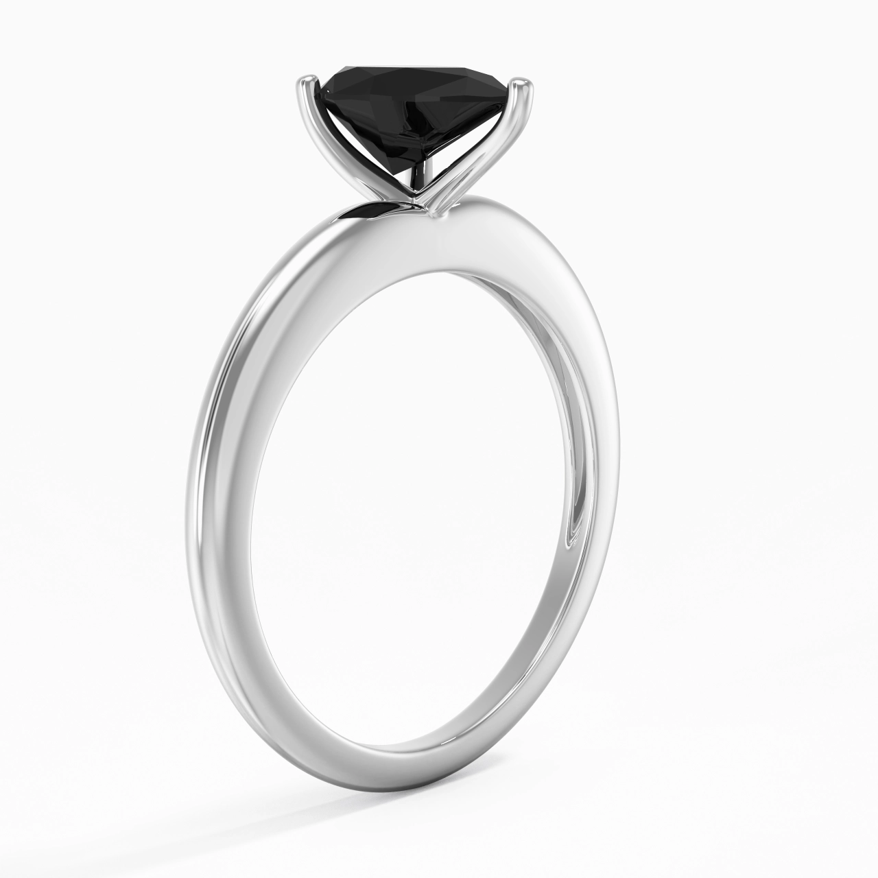 Classique Simple Poire Coupé Bague de fiançailles