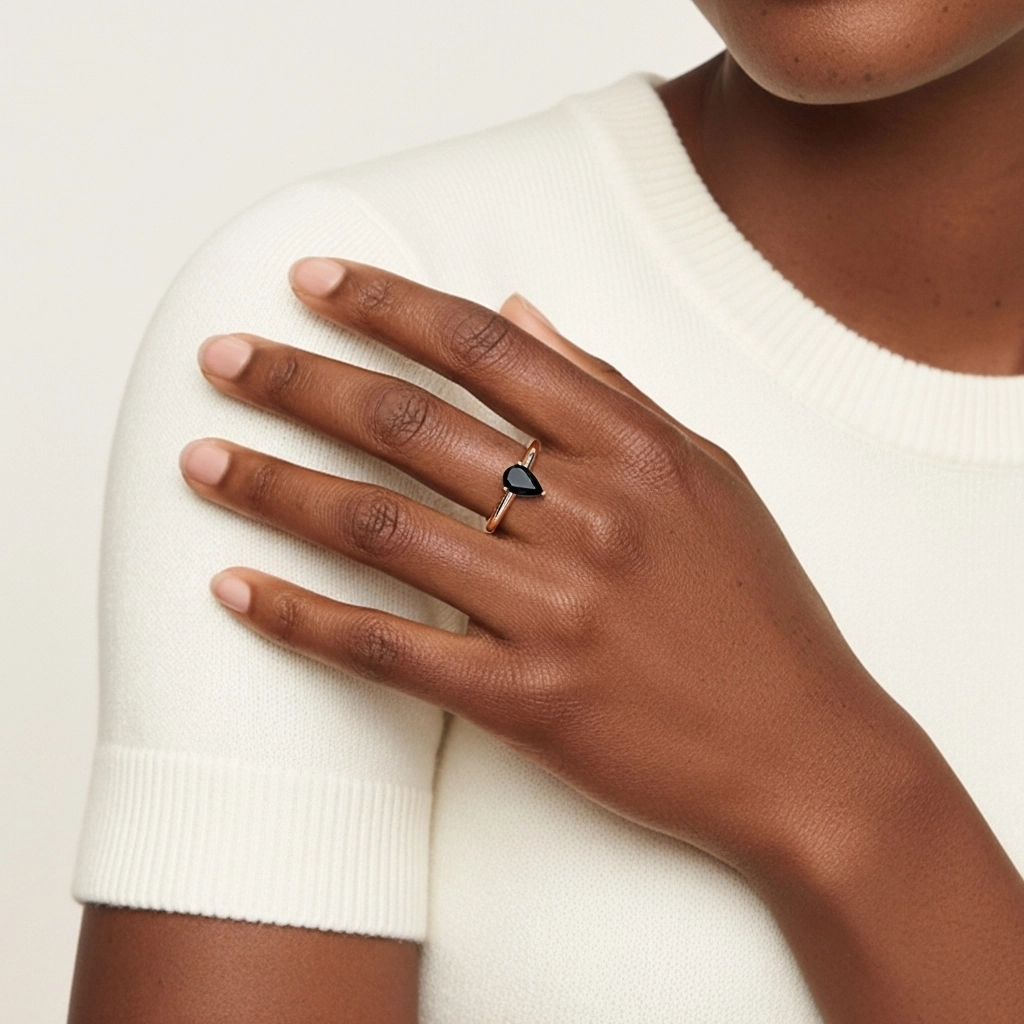 Classic Simple Pear Cut Engagement Ring