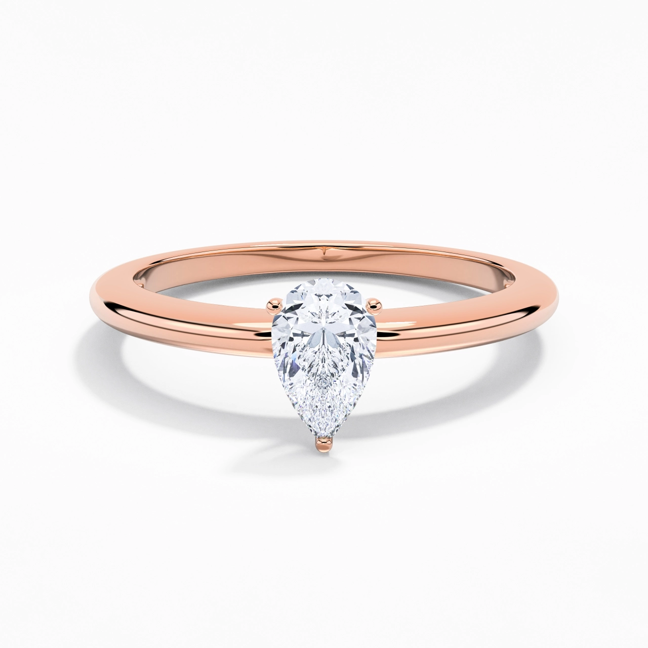 Classic Simple Pear Cut Engagement Ring