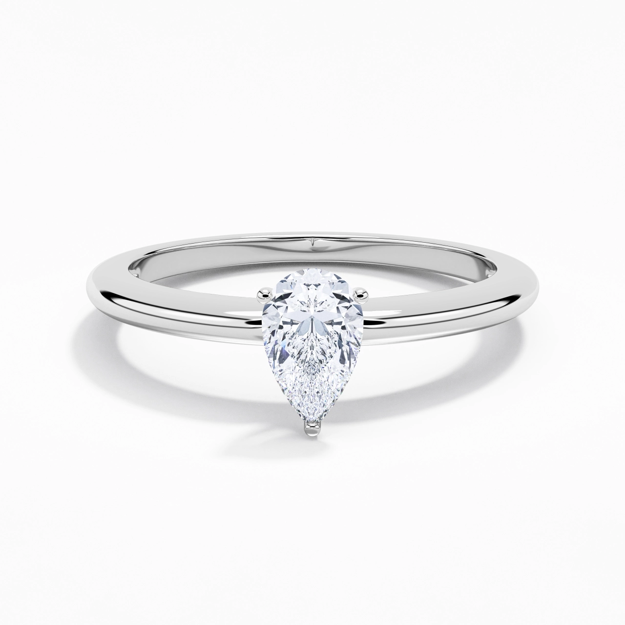 Classic Simple Pear Cut Engagement Ring