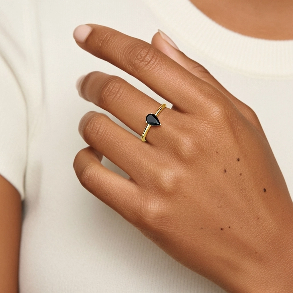 Classic Simple Pear Cut Engagement Ring