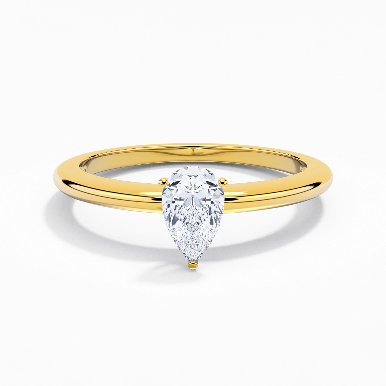 Classic Simple Pear Cut Engagement Ring