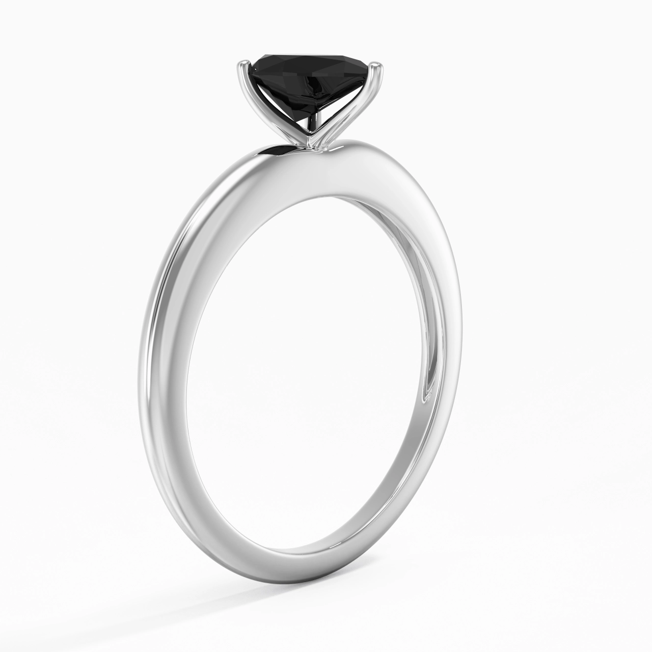 Classique Simple Poire Coupé Bague de fiançailles