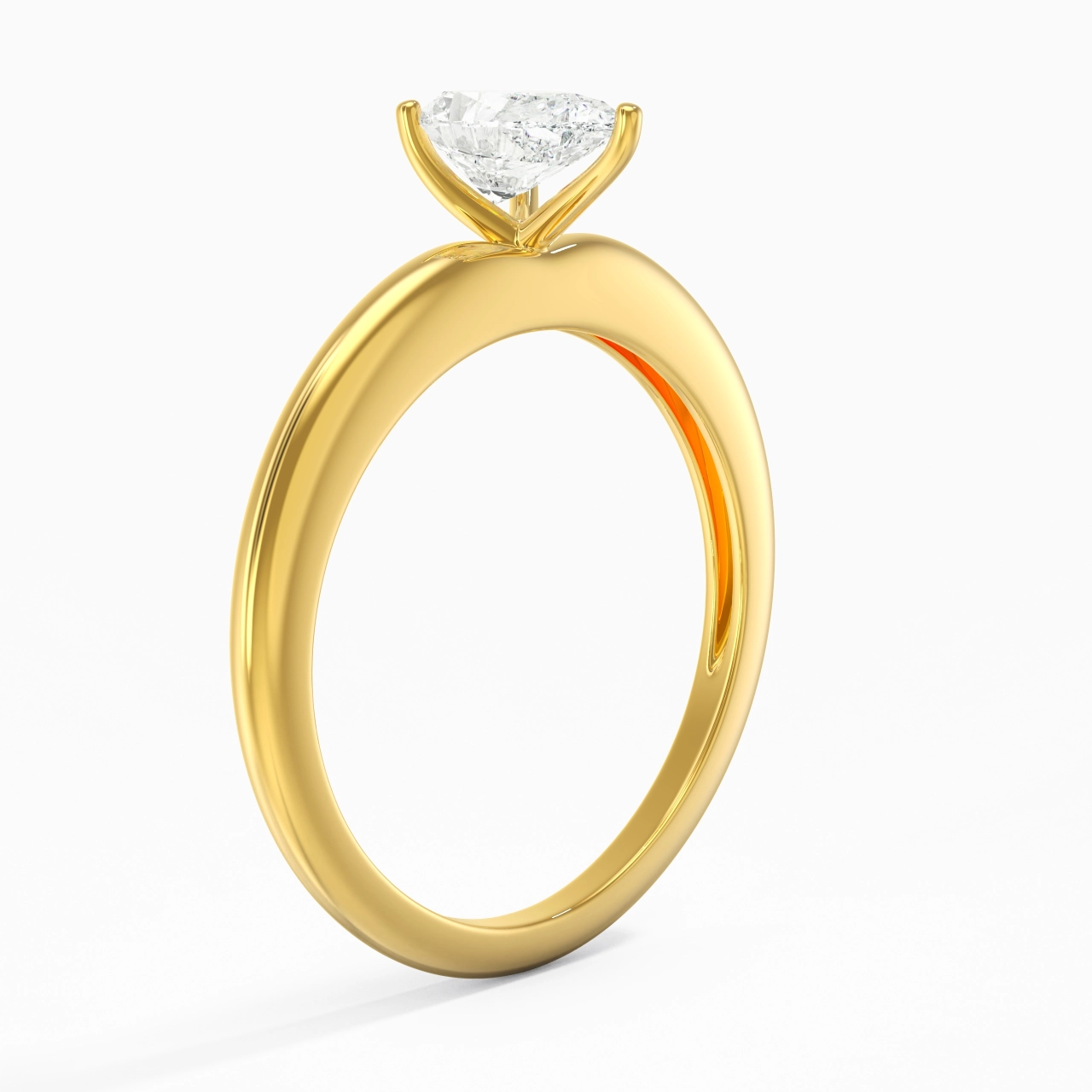 Classic Simple Pear Cut Engagement Ring