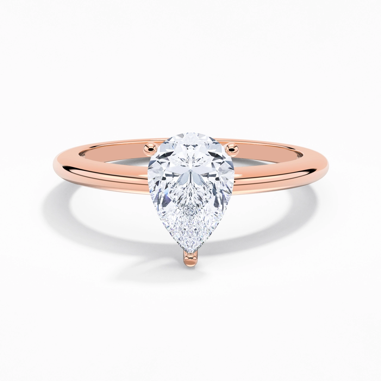 Classic Simple Pear Cut Engagement Ring