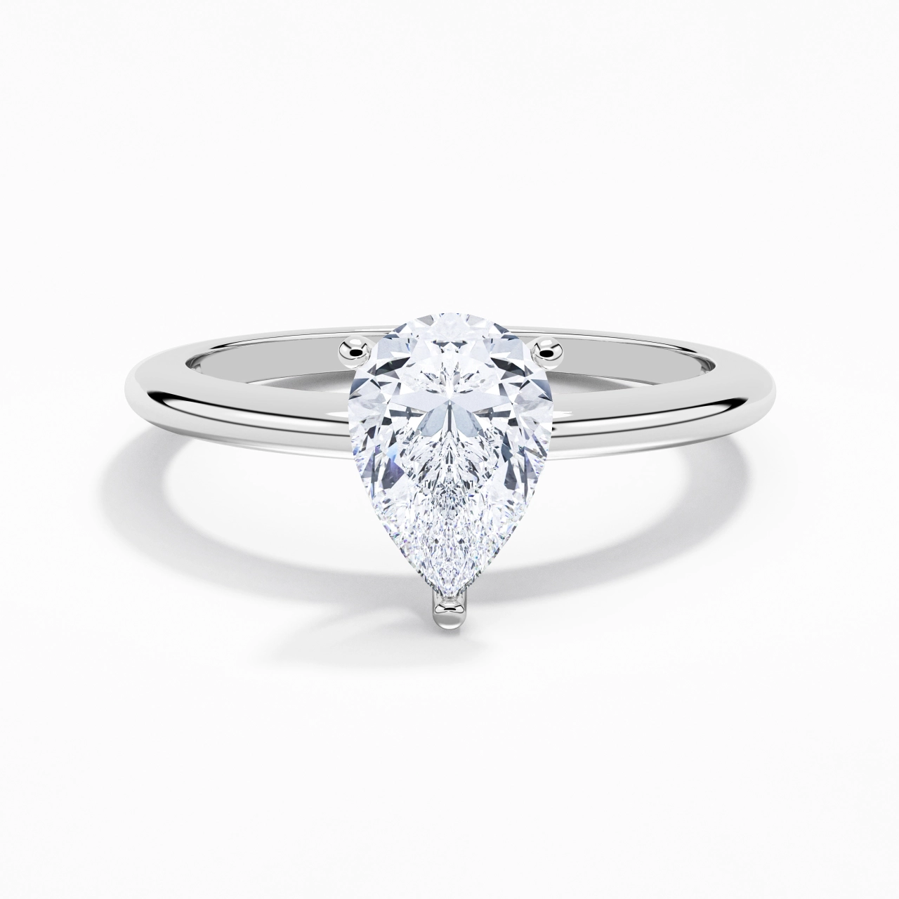 Classic Simple Pear Cut Engagement Ring