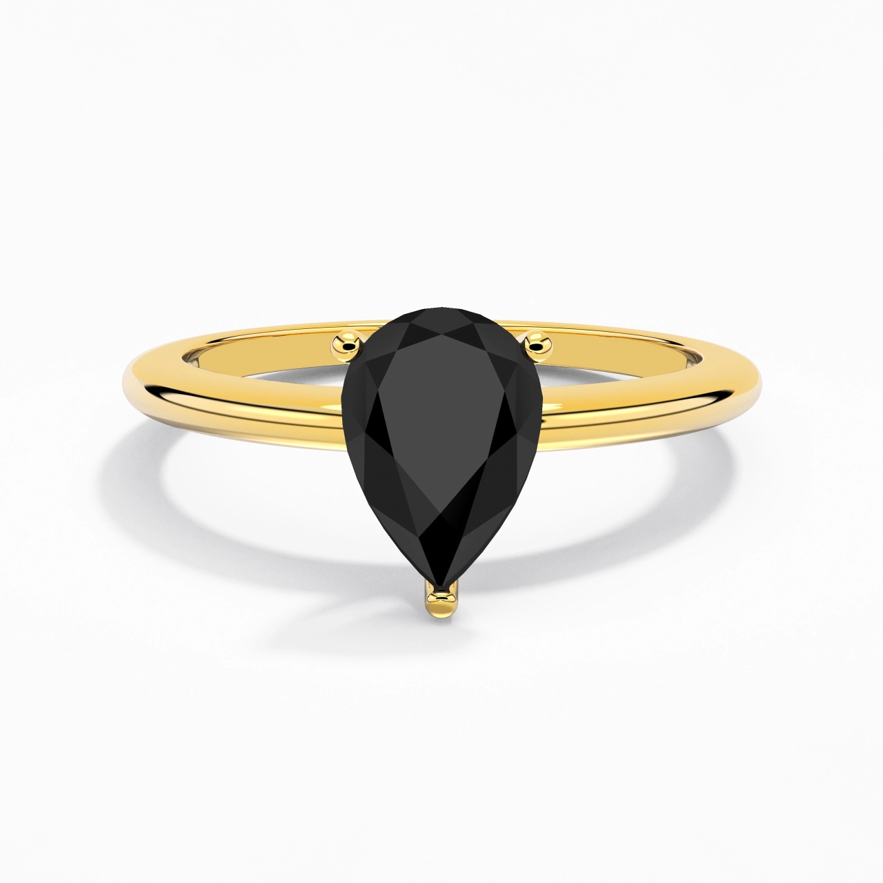 Classique Simple Poire Coupé Bague de fiançailles