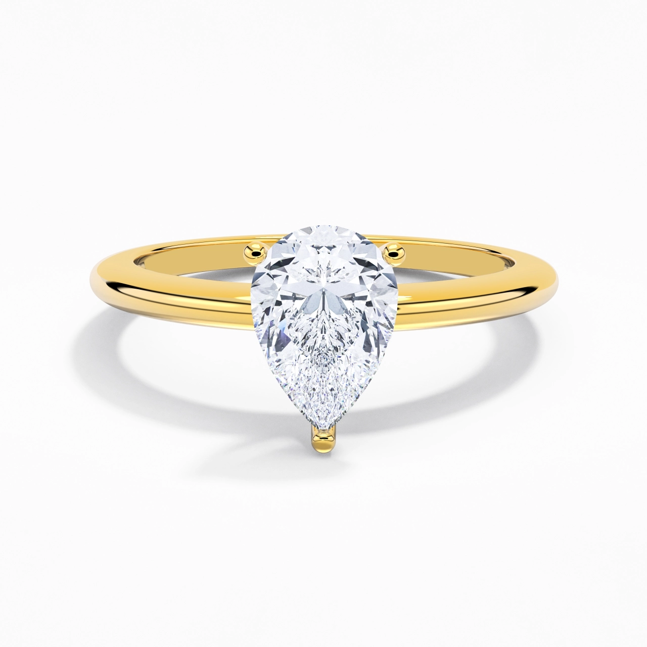 Classic Simple Pear Cut Engagement Ring