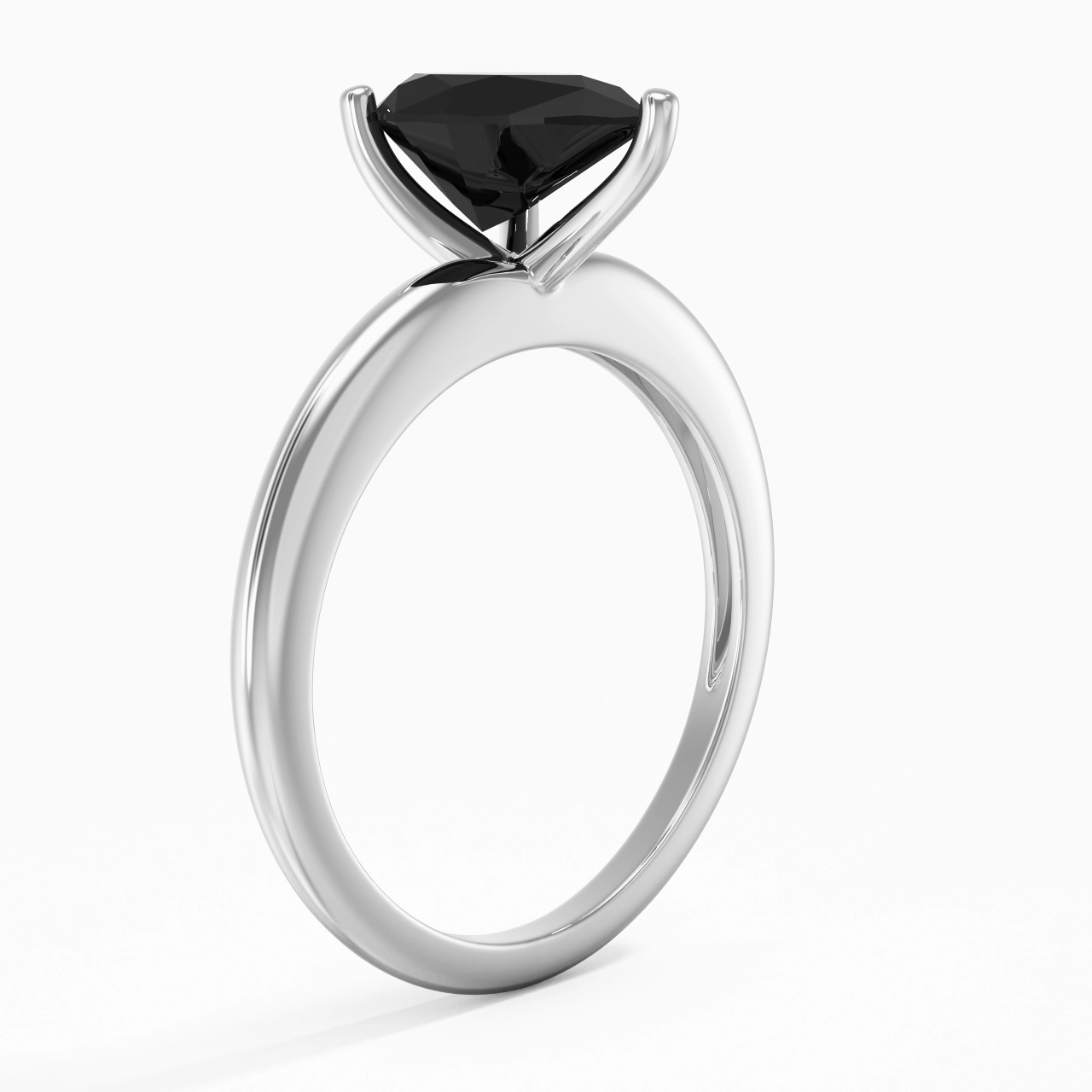 Classique Simple Poire Coupé Bague de fiançailles