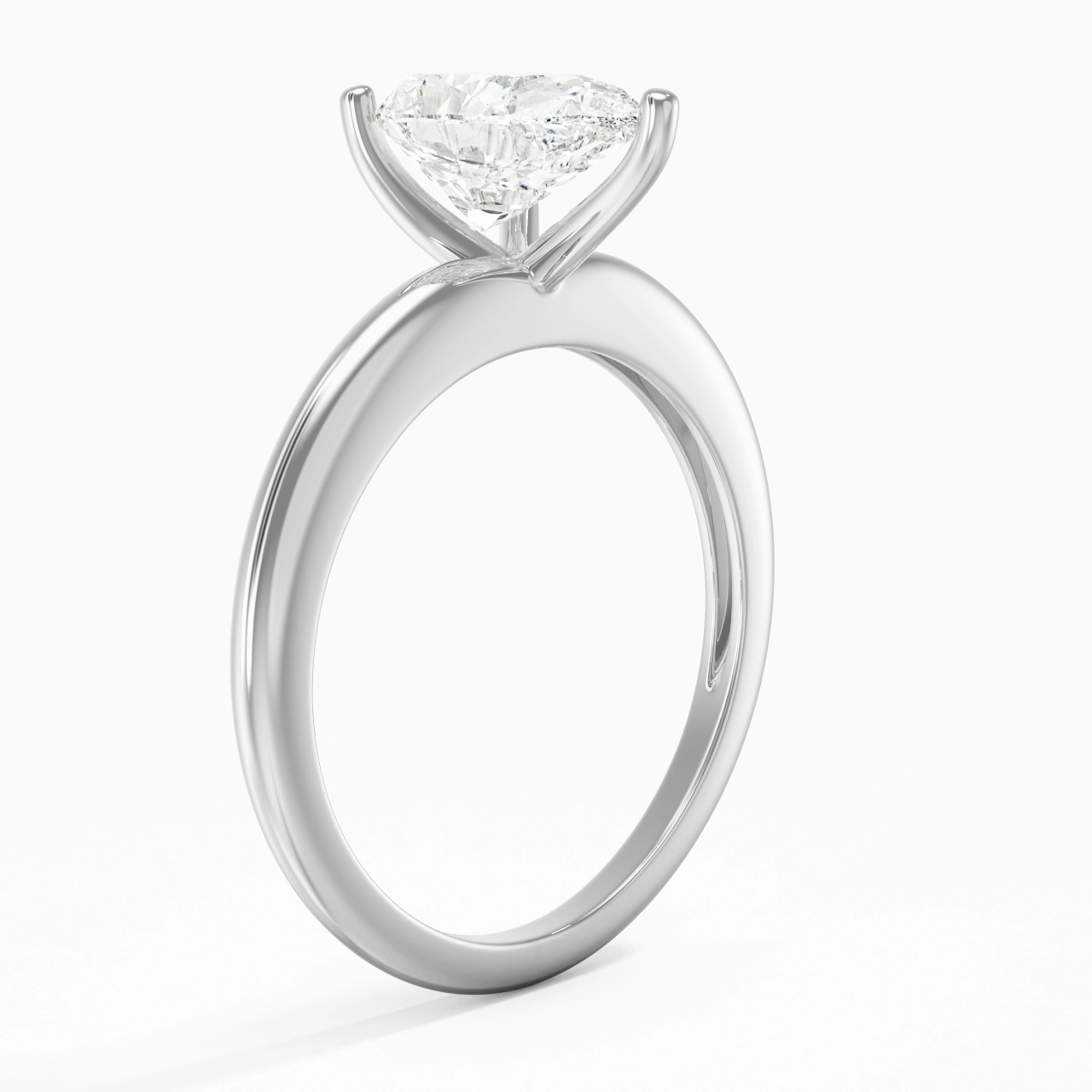 Classic Simple Pear Cut Engagement Ring