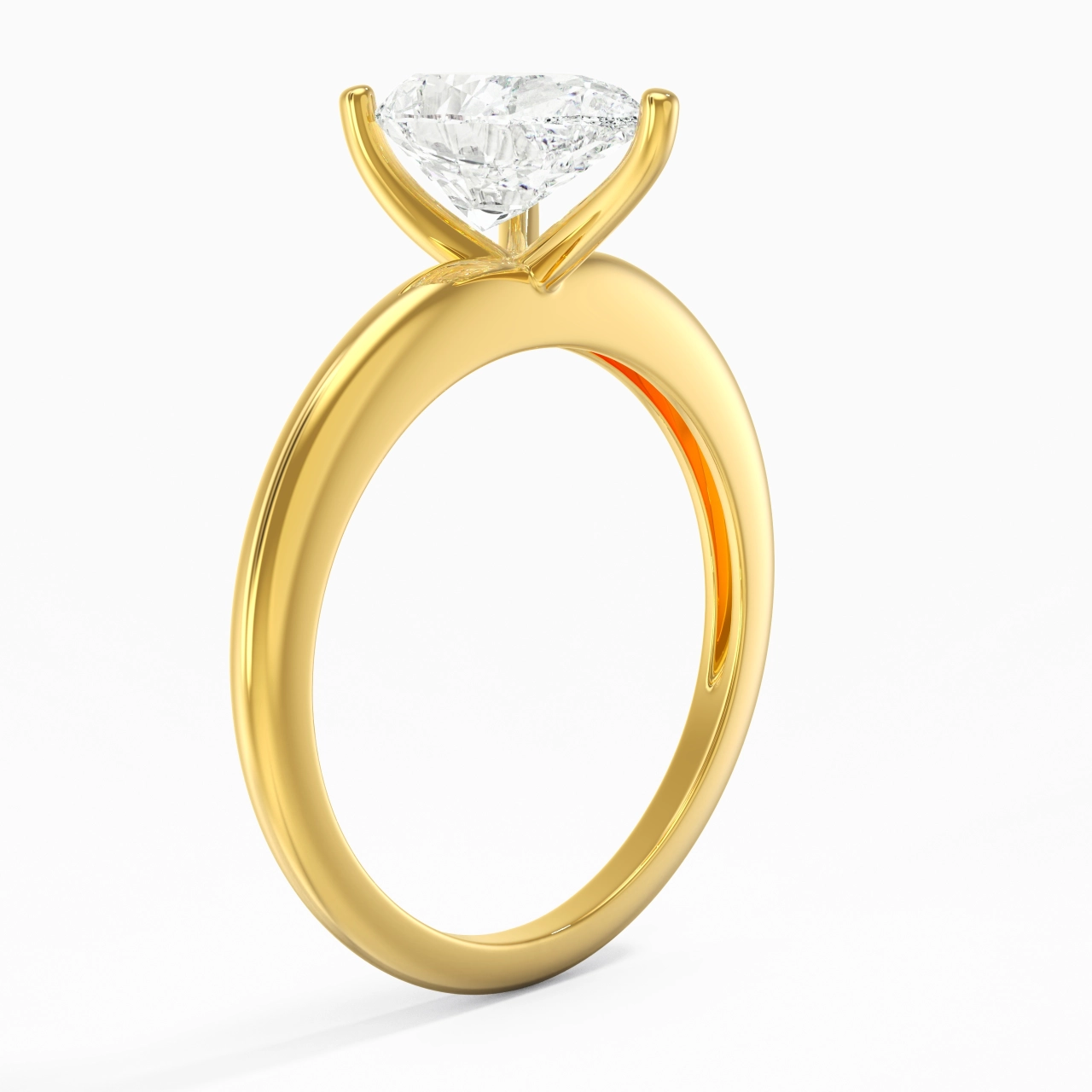 Classic Simple Pear Cut Engagement Ring