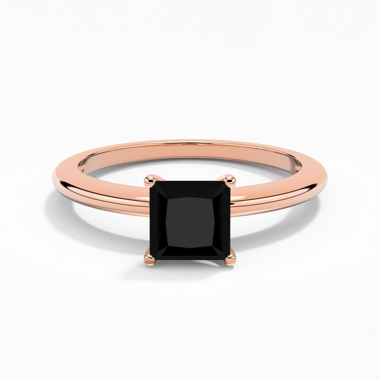 Classique Simple Princesse Coupé Bague de fiançailles