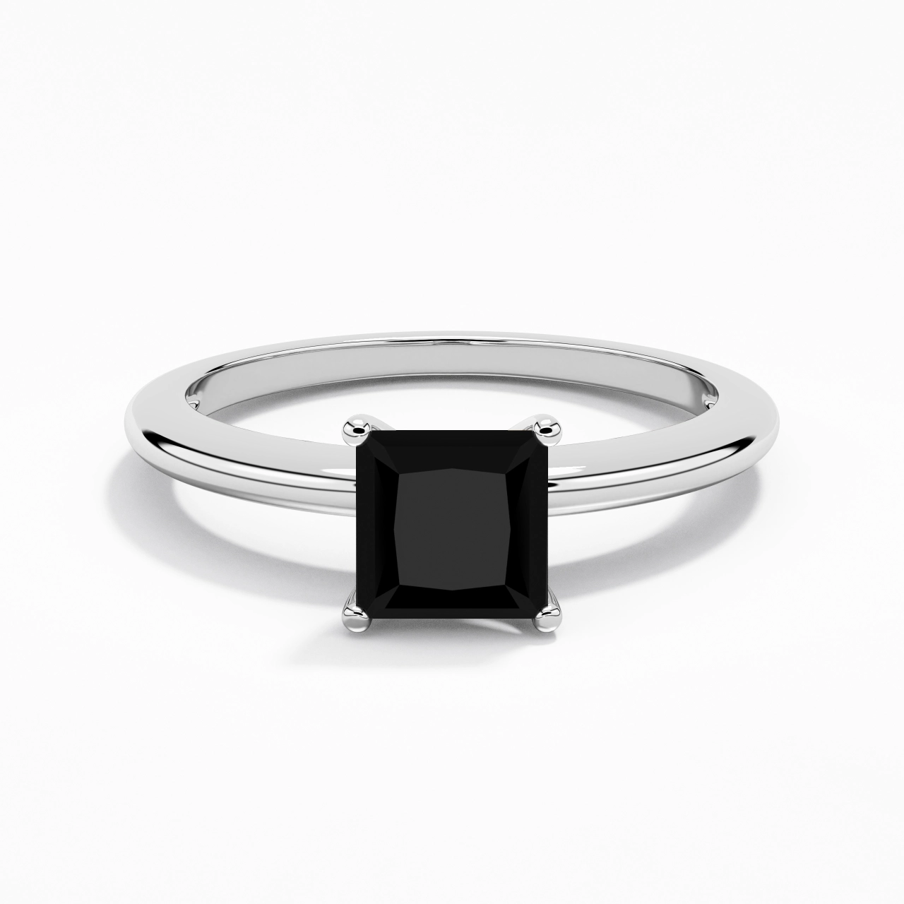 Classique Simple Princesse Coupé Bague de fiançailles