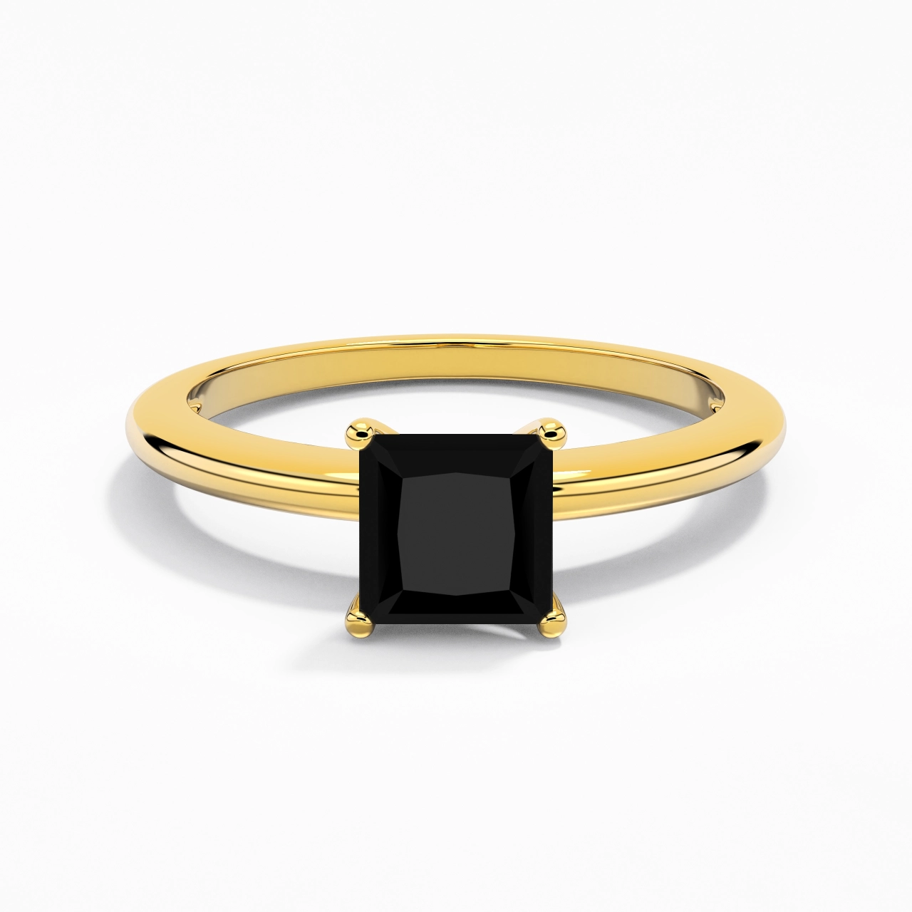 Classique Simple Princesse Coupé Bague de fiançailles