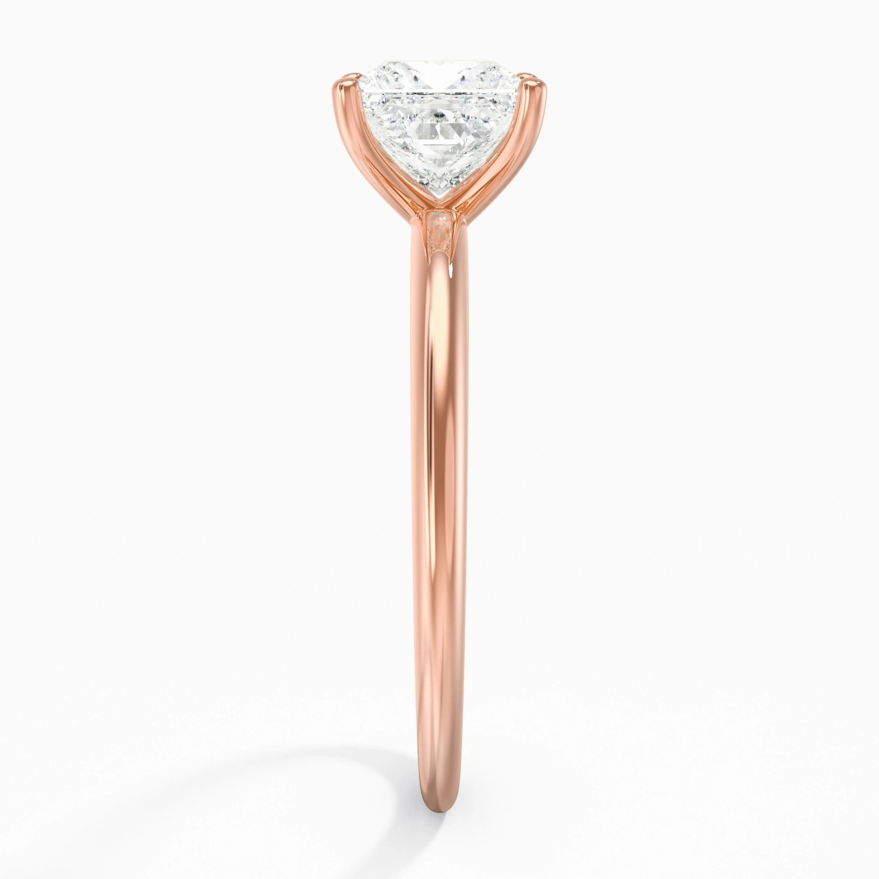 Classic Simple Princess Cut Engagement Ring