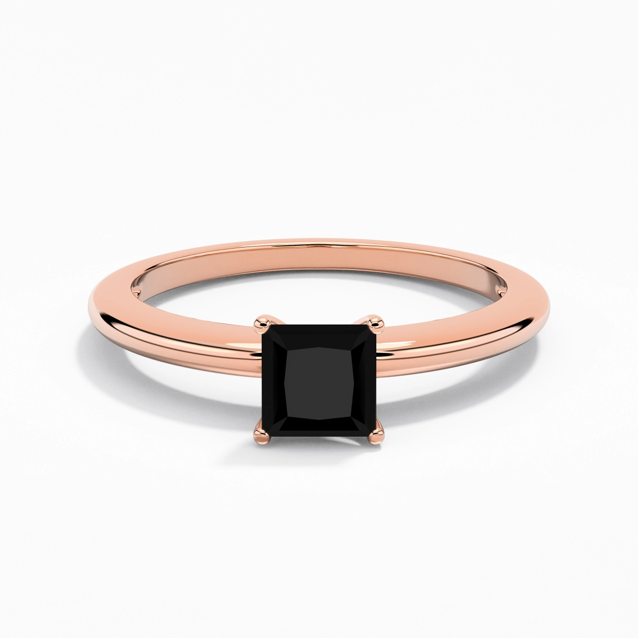 Classic Simple Princess Cut Engagement Ring