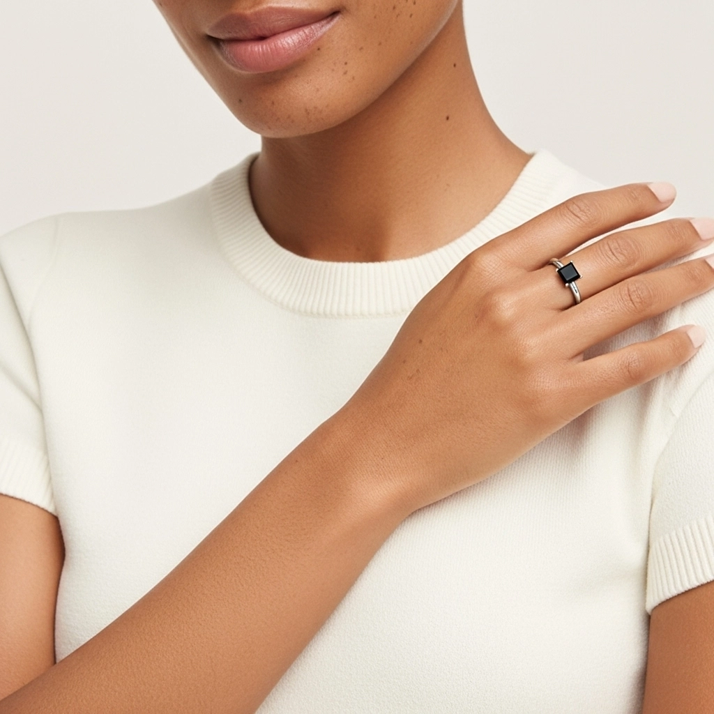 Classic Simple Princess Cut Engagement Ring