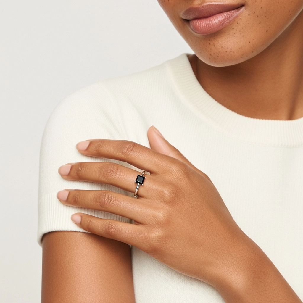 Classic Simple Princess Cut Engagement Ring