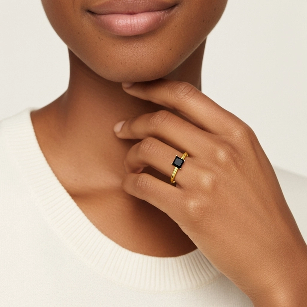 Classic Simple Princess Cut Engagement Ring