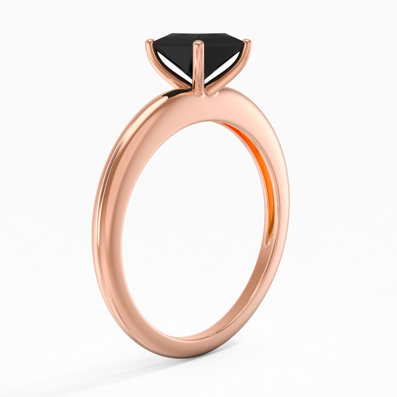 Classic Simple Princess Cut Engagement Ring