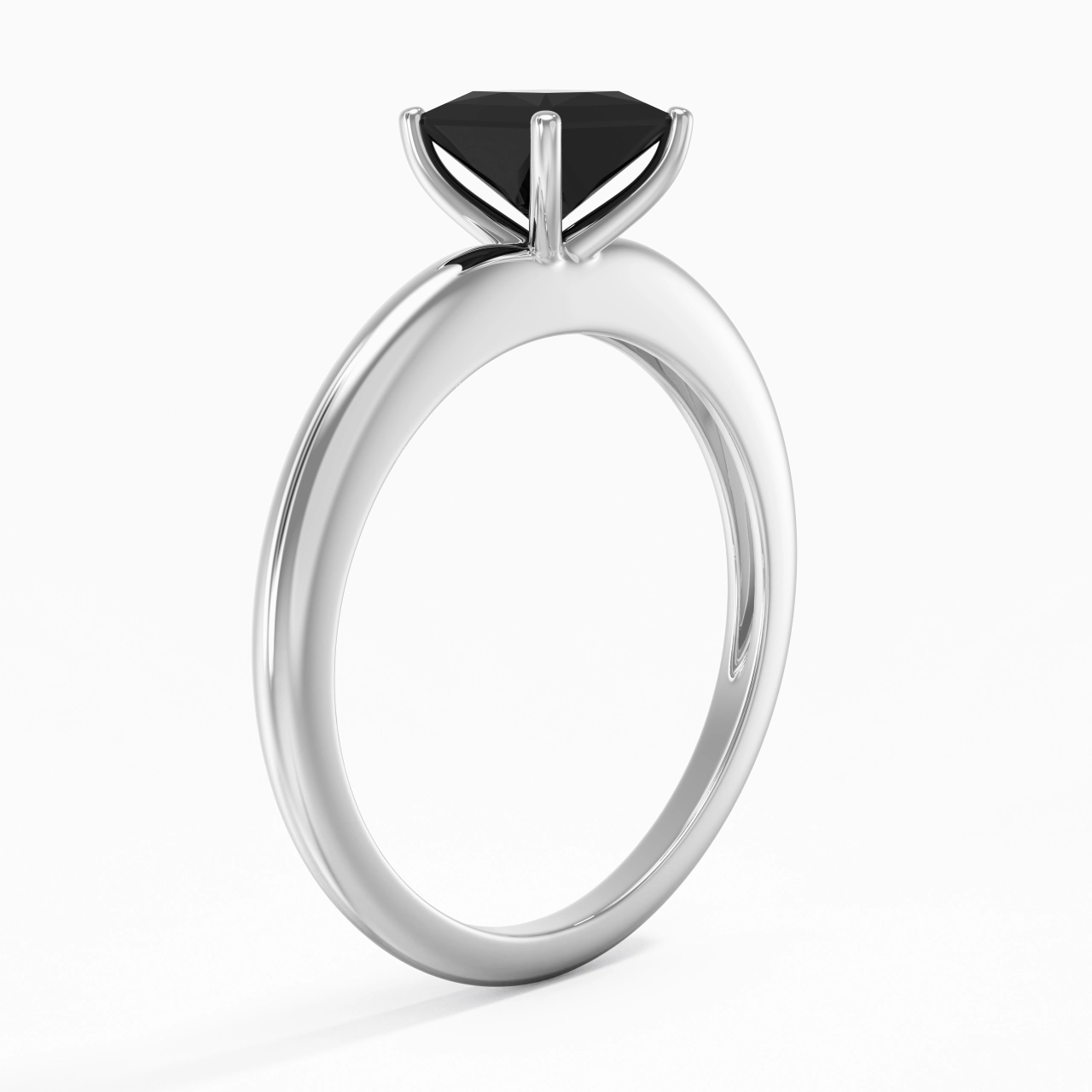 Classique Simple Princesse Coupé Bague de fiançailles
