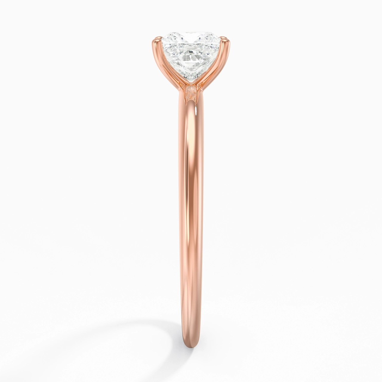 Classic Simple Princess Cut Engagement Ring