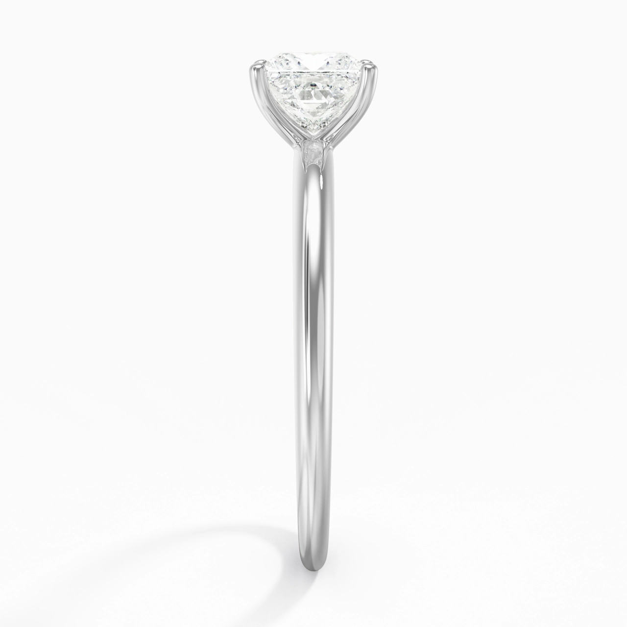 Classic Simple Princess Cut Engagement Ring