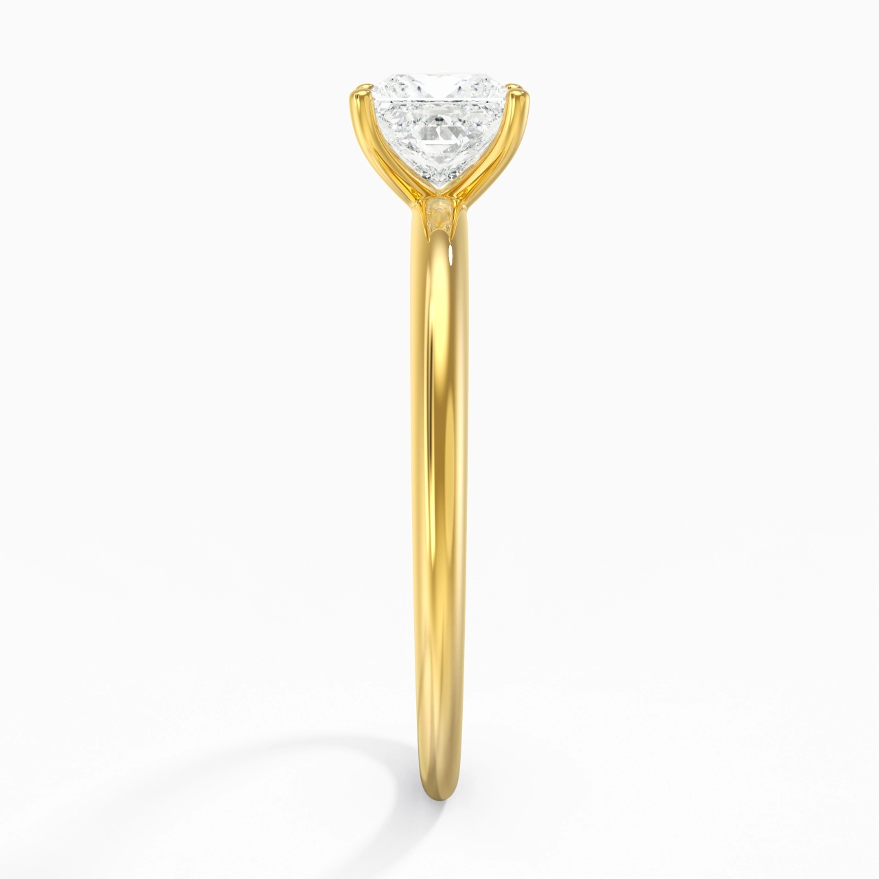 Classique Simple Princesse Coupé Bague de fiançailles