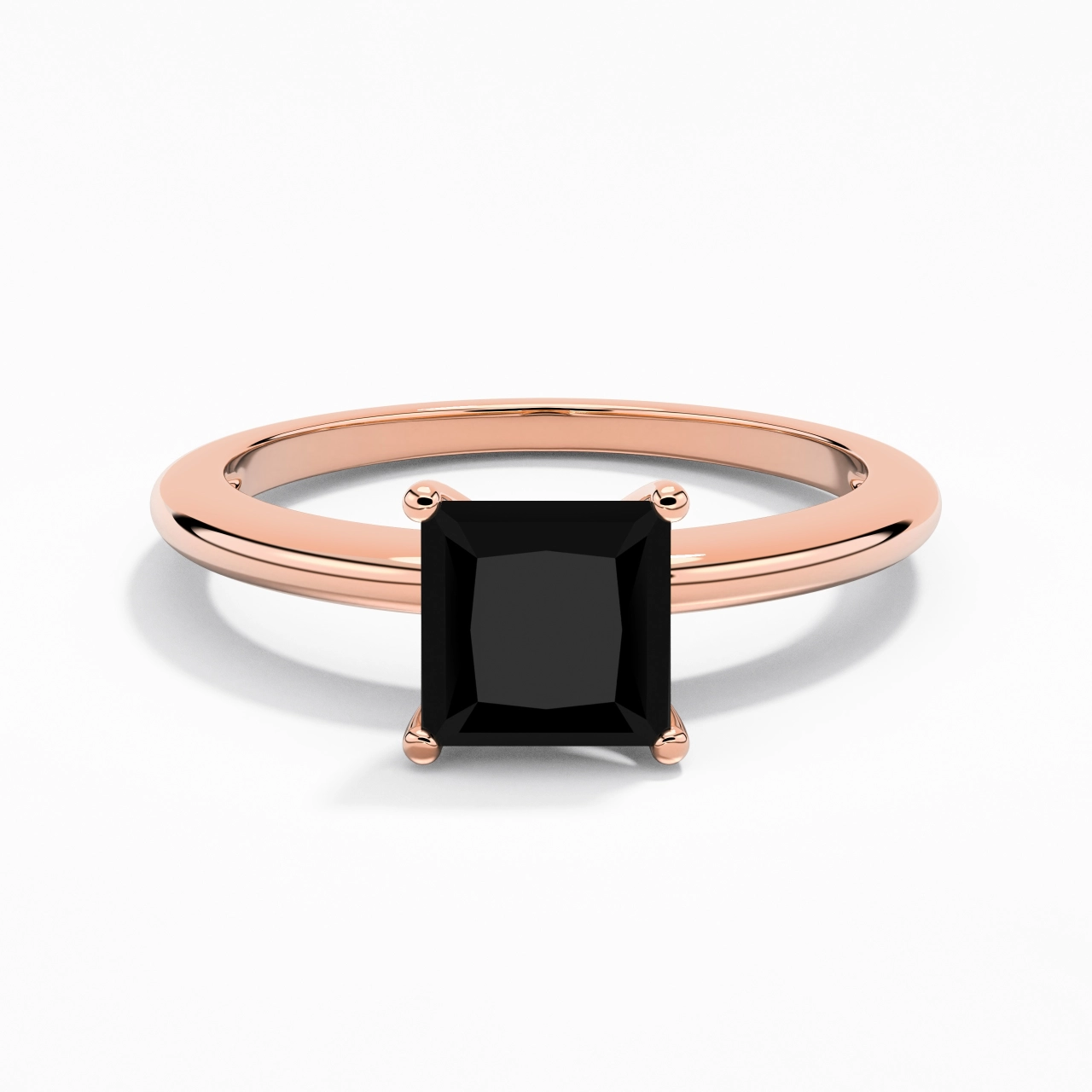 Classic Simple Princess Cut Engagement Ring