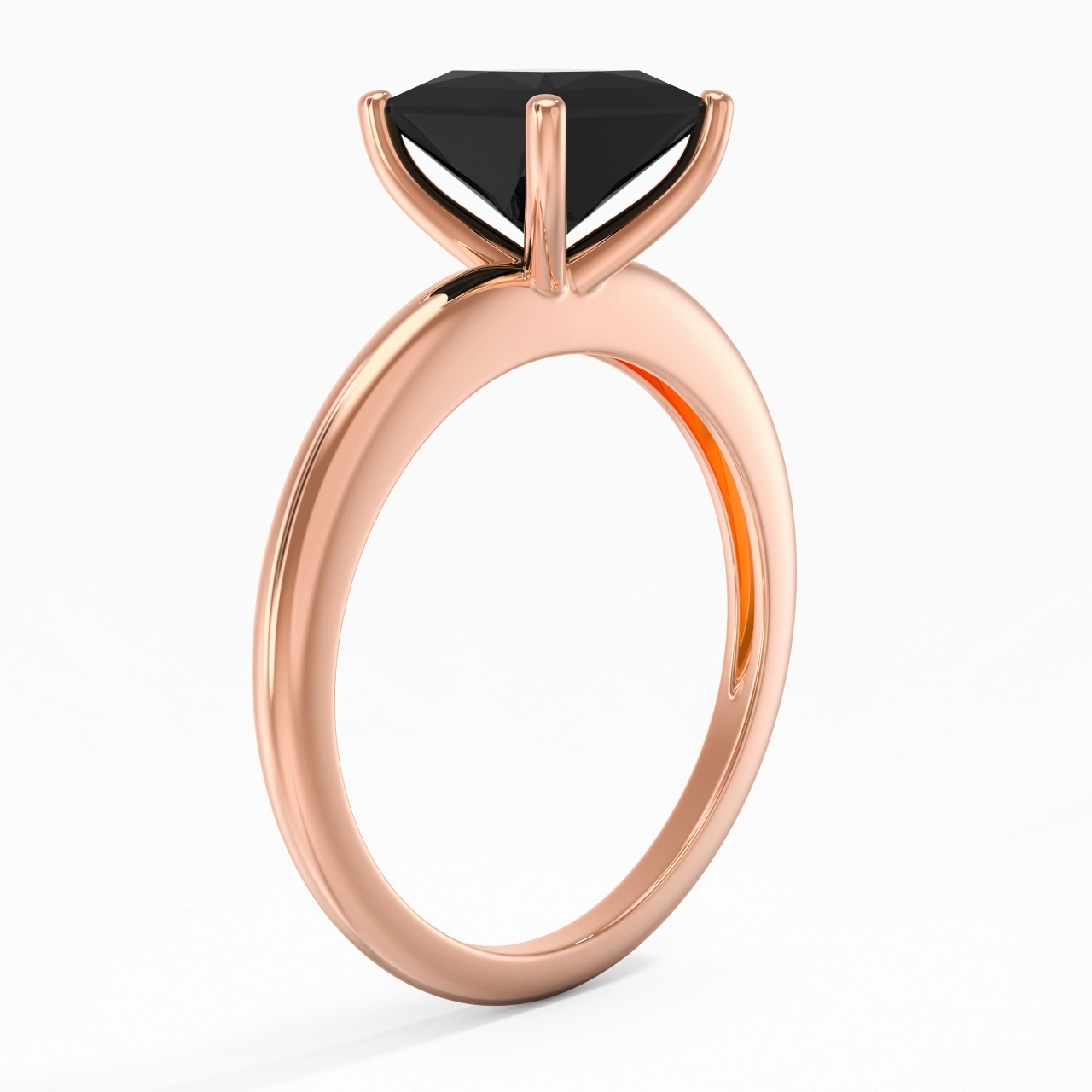 Classic Simple Princess Cut Engagement Ring