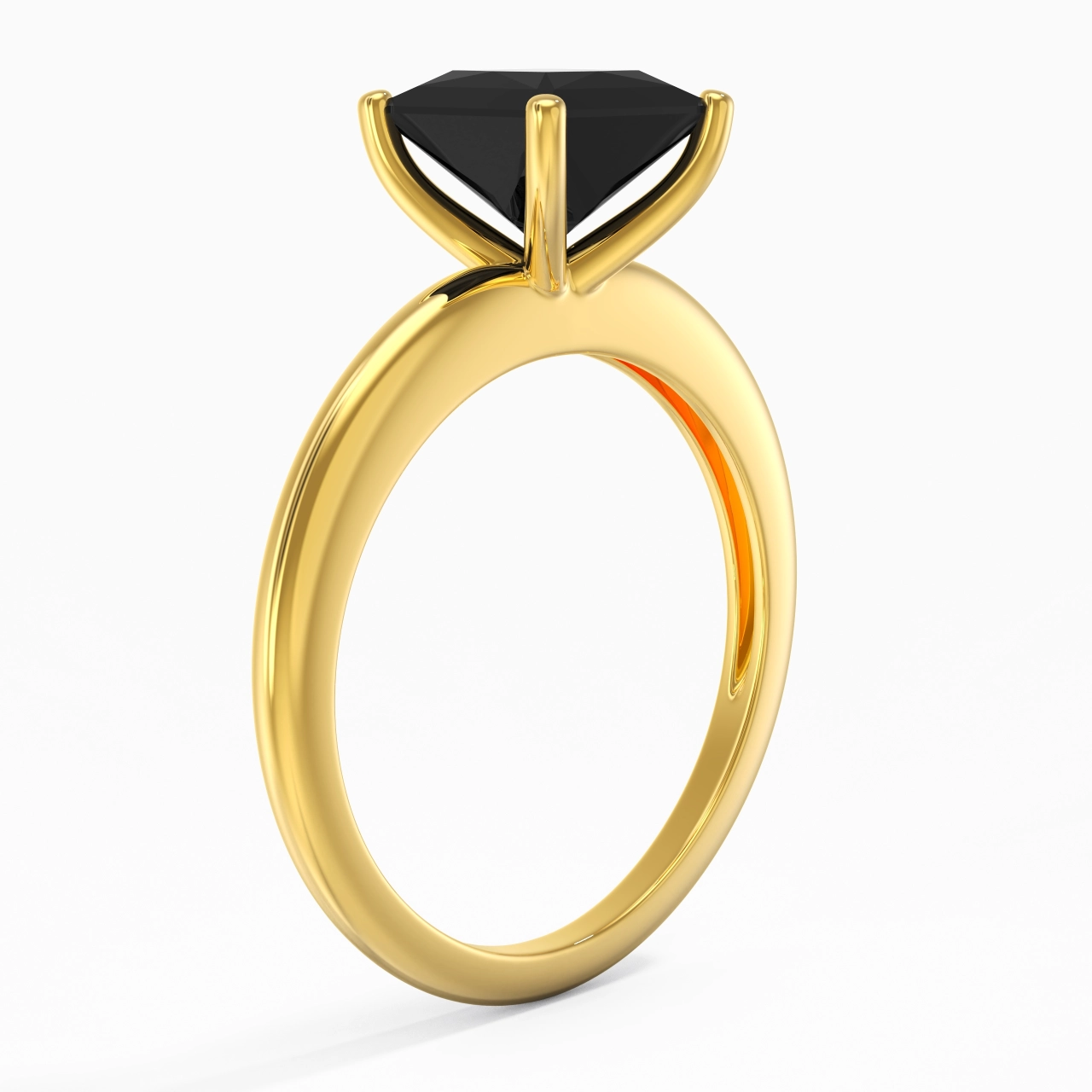 Classic Simple Princess Cut Engagement Ring