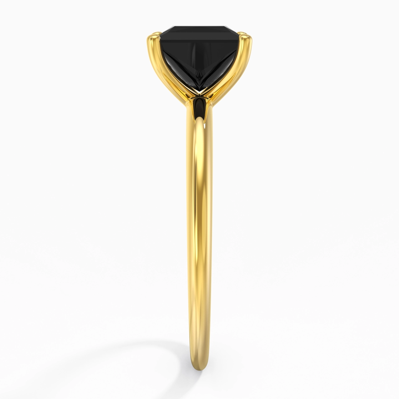 Classic Simple Princess Cut Engagement Ring