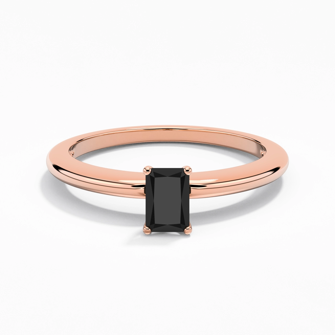 Classic Simple Radiant Cut Engagement Ring