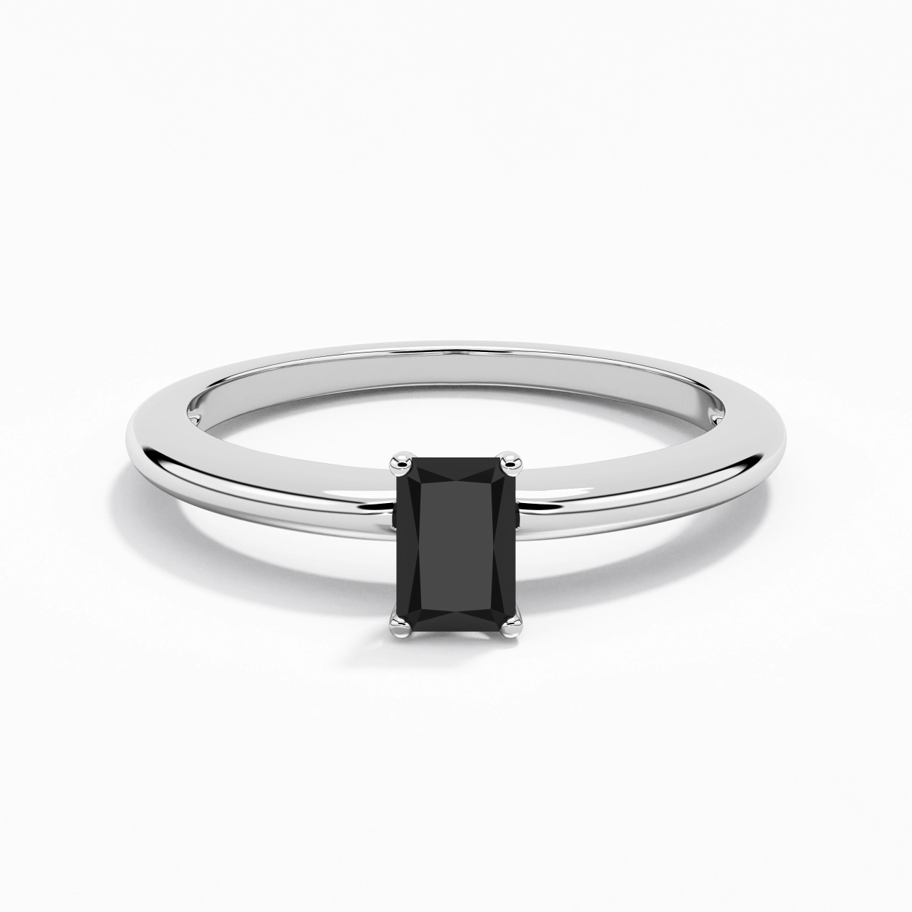 Classic Simple Radiant Cut Engagement Ring