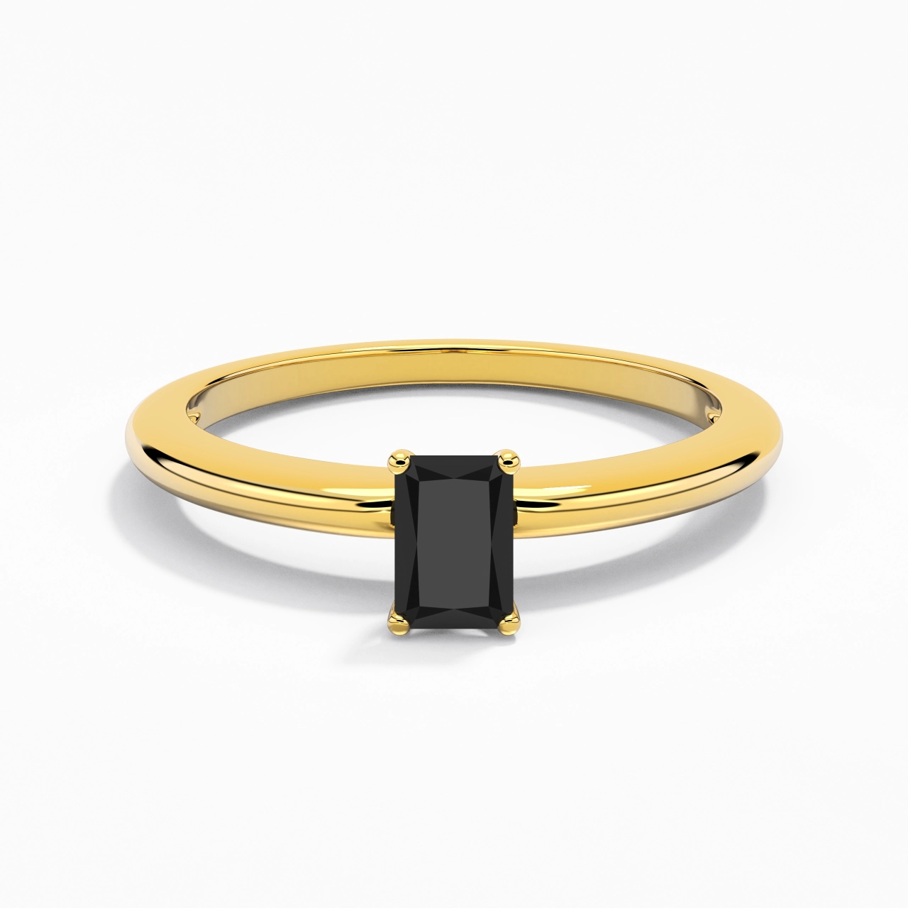 Classic Simple Radiant Cut Engagement Ring