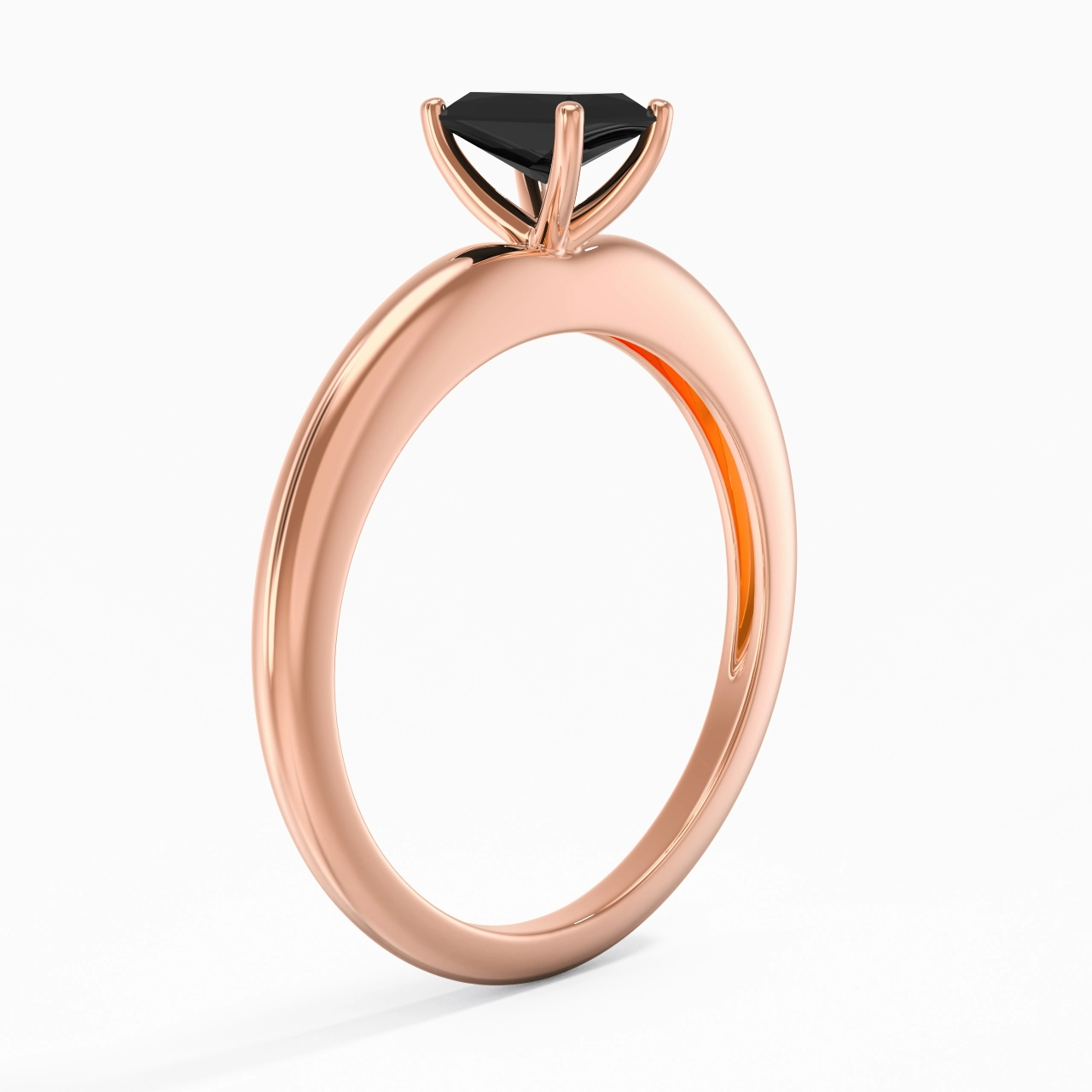 Classic Simple Radiant Cut Engagement Ring