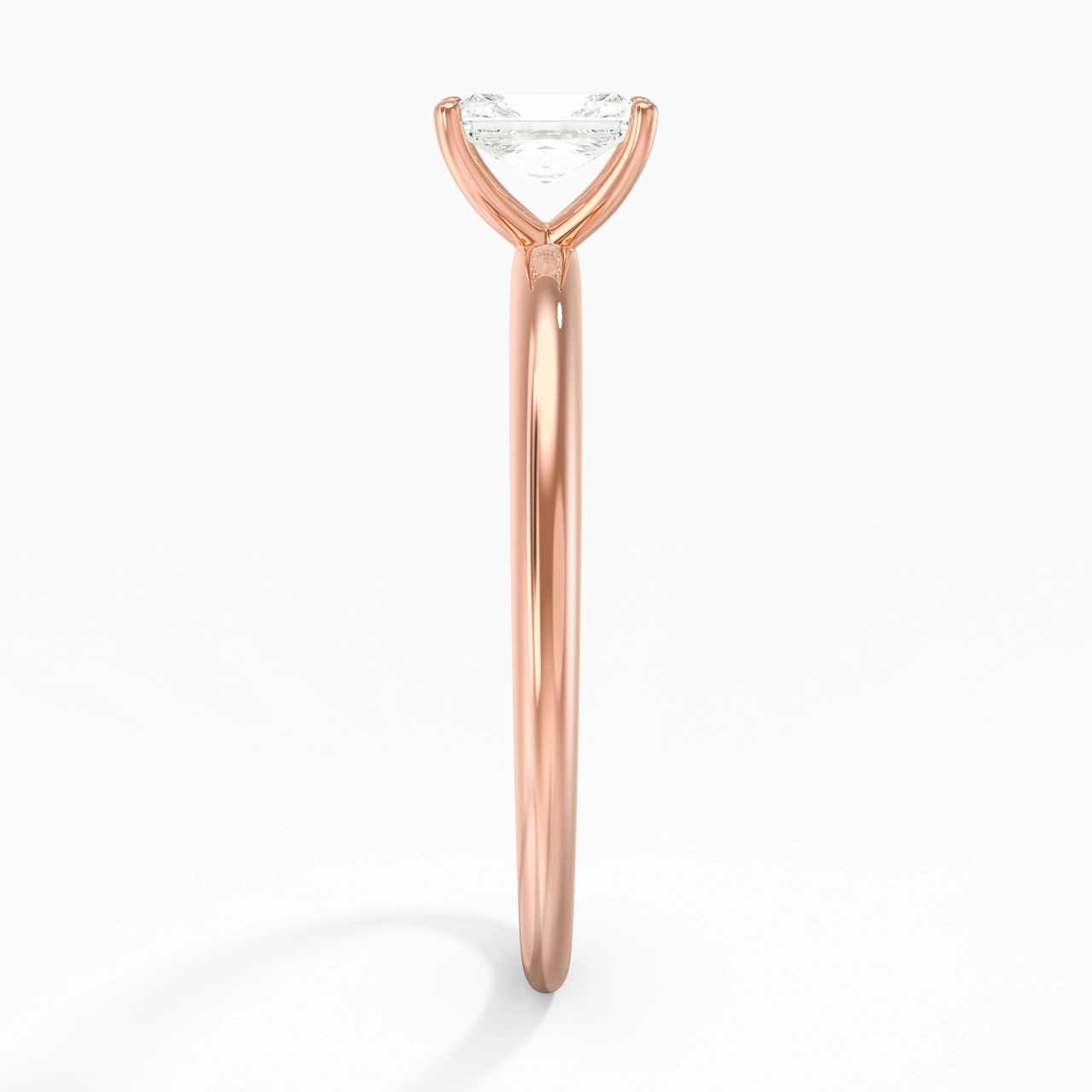 Classic Simple Radiant Cut Engagement Ring